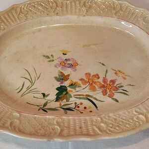 Floral Oval Ceramic Platter